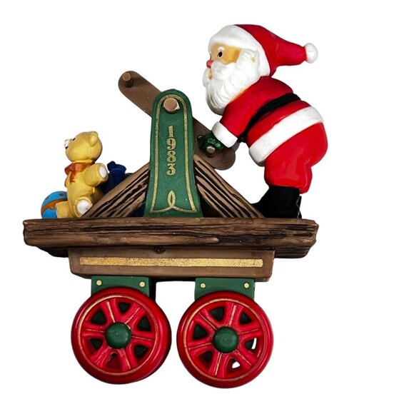 Hallmark Keepsake Ornament Jolly Trolley 1982 Santa Express 1983 Deliveries 1984 - Picture 10 of 16
